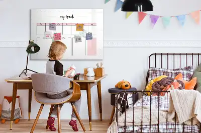 Beschreibbare Magnettafel mein Wochenplaner
