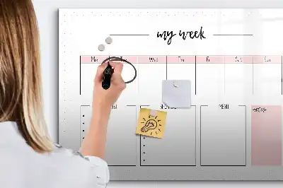 Beschreibbare Magnettafel mein Wochenplaner