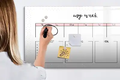 Beschreibbare Magnettafel mein Wochenplaner
