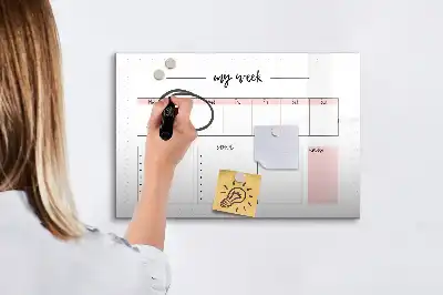 Beschreibbare Magnettafel mein Wochenplaner