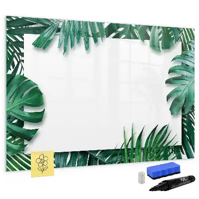 Beschreibbare Magnettafel mit Motiv exotische Blätter