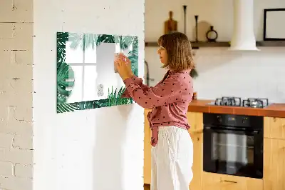 Beschreibbare Magnettafel mit Motiv exotische Blätter