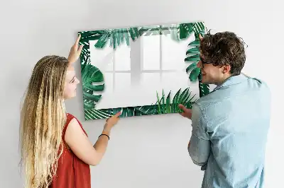 Beschreibbare Magnettafel mit Motiv exotische Blätter