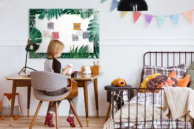 Beschreibbare Magnettafel mit Motiv exotische Blätter