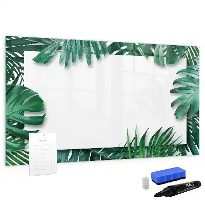 Beschreibbare Magnettafel mit Motiv exotische Blätter