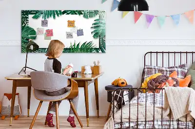 Beschreibbare Magnettafel mit Motiv exotische Blätter