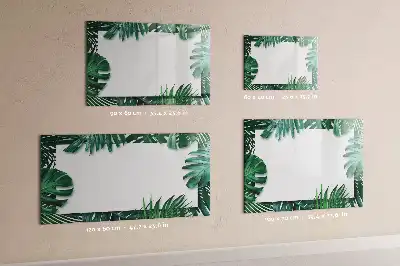 Beschreibbare Magnettafel mit Motiv exotische Blätter