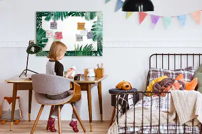 Beschreibbare Magnettafel mit Motiv exotische Blätter