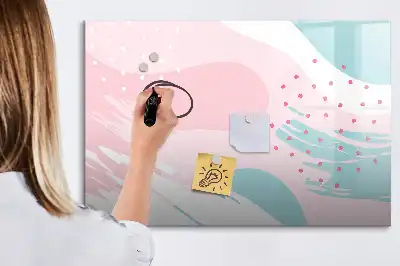 Schreib-Magnettafel mit Pastell-Abstraktion