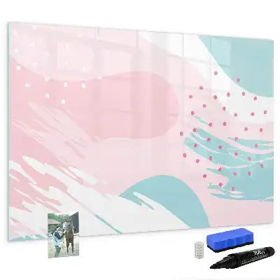 Schreib-Magnettafel mit Pastell-Abstraktion