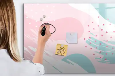 Schreib-Magnettafel mit Pastell-Abstraktion