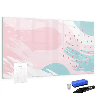 Schreib-Magnettafel mit Pastell-Abstraktion
