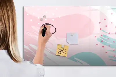 Schreib-Magnettafel mit Pastell-Abstraktion
