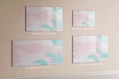 Schreib-Magnettafel mit Pastell-Abstraktion
