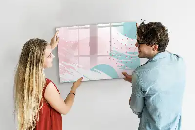Schreib-Magnettafel mit Pastell-Abstraktion