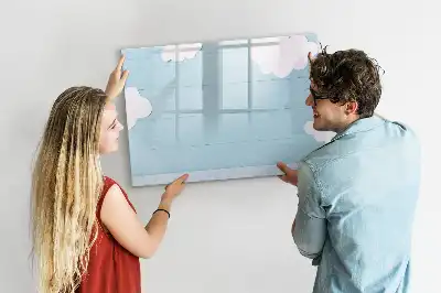 Beschreibbare Magnettafel für Kinder in kindgerechtem Design