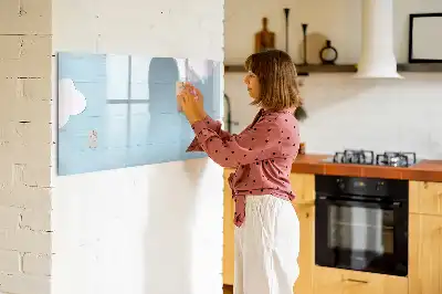 Beschreibbare Magnettafel für Kinder in kindgerechtem Design