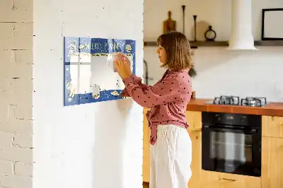 Schreib-Magnettafel kosmischer Wochenplaner
