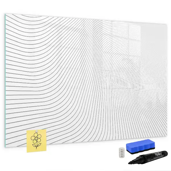 Schreib-Magnettafel mit Motiv abstrakte Linien