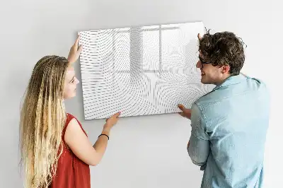 Schreib-Magnettafel mit Motiv abstrakte Linien