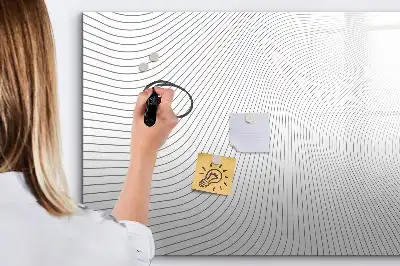 Schreib-Magnettafel mit Motiv abstrakte Linien