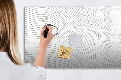 Schreib-Magnettafel mit Motiv abstrakte Linien