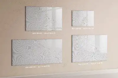 Schreib-Magnettafel mit Motiv abstrakte Linien