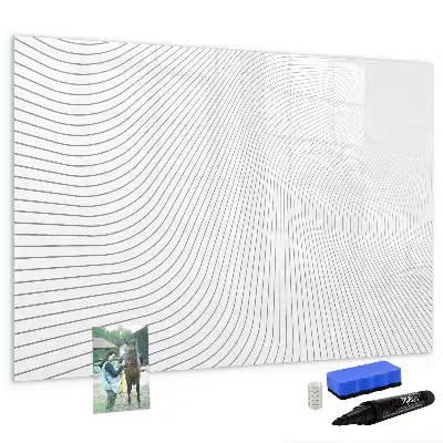 Schreib-Magnettafel mit Motiv abstrakte Linien