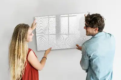 Schreib-Magnettafel mit Motiv abstrakte Linien