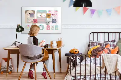 Schreib-Magnettafel mit Motiv fröhliche Tiere