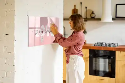 Beschreibbare Magnettafel mit dem Text Liebe dich selbst