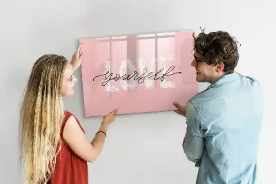 Beschreibbare Magnettafel mit dem Text Liebe dich selbst