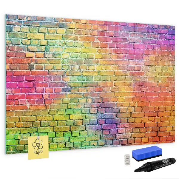 Schreib-Magnettafel in Form einer bemalten Wand
