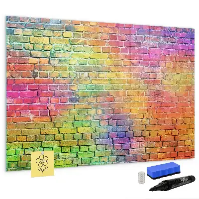 Schreib-Magnettafel in Form einer bemalten Wand