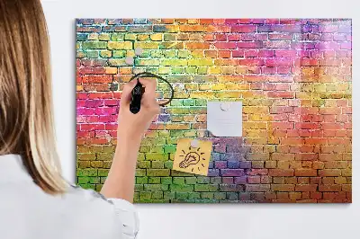 Schreib-Magnettafel in Form einer bemalten Wand