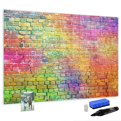 Schreib-Magnettafel in Form einer bemalten Wand