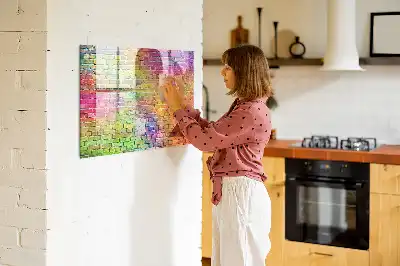 Schreib-Magnettafel in Form einer bemalten Wand
