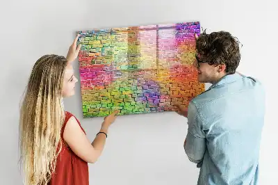 Schreib-Magnettafel in Form einer bemalten Wand