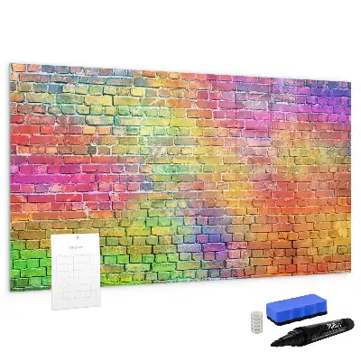 Schreib-Magnettafel in Form einer bemalten Wand