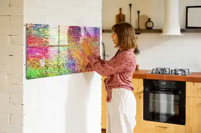 Schreib-Magnettafel in Form einer bemalten Wand
