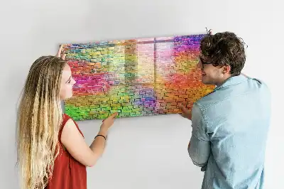 Schreib-Magnettafel in Form einer bemalten Wand