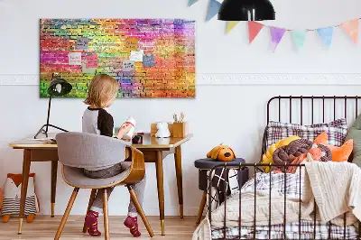 Schreib-Magnettafel in Form einer bemalten Wand