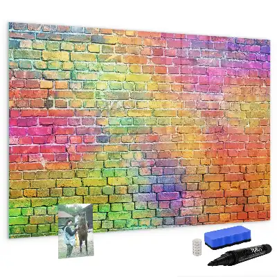 Schreib-Magnettafel in Form einer bemalten Wand
