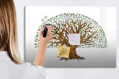Beschreibbare Magnettafel in Baumwurzel-Optik