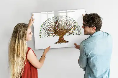 Beschreibbare Magnettafel in Baumwurzel-Optik