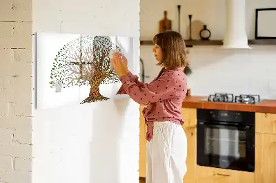 Beschreibbare Magnettafel in Baumwurzel-Optik