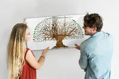 Beschreibbare Magnettafel in Baumwurzel-Optik