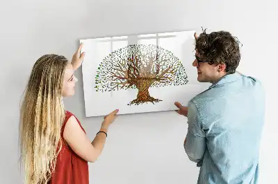 Beschreibbare Magnettafel in Baumwurzel-Optik