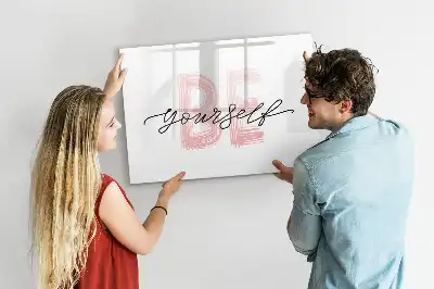 Schreib-Magnettafel mit Spruch Sei du selbst