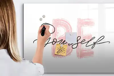 Schreib-Magnettafel mit Spruch Sei du selbst